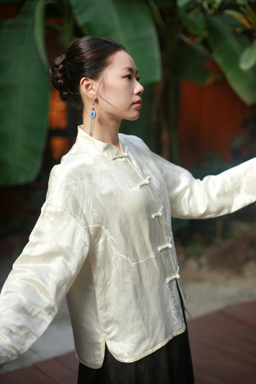 漫物记丝麻中式盘扣上衣MWJ-516 商品图4