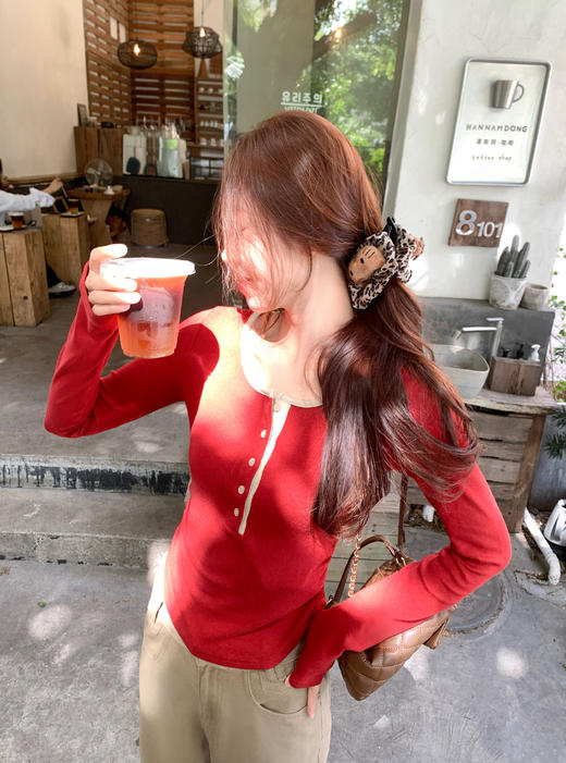 <曾小咸推荐> 现货秒杀！微信超特价！红色长袖打底t恤 日常109.99 立减40 秒杀69.99！ 商品图14