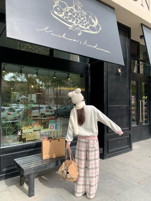 【169元任选2件】现货！粉色格子休闲裤 商品图11