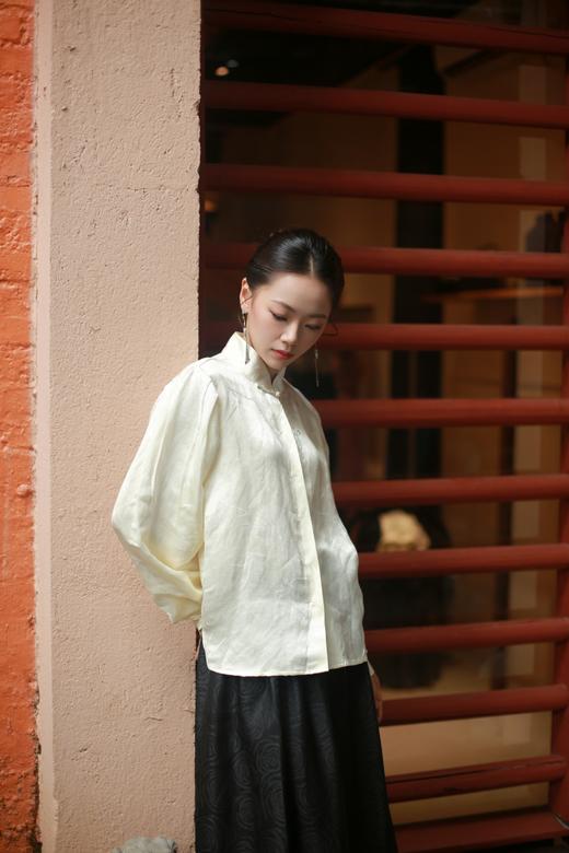 漫物记丝麻立领长袖衬衫MWJ-513 商品图2