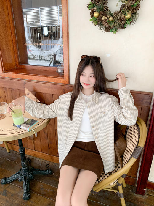 <曾小咸推荐> 现货秒杀！微信超特价！巨好看条纹长袖衬衫 日常169.99 立减90 秒杀79.99！ 商品图14