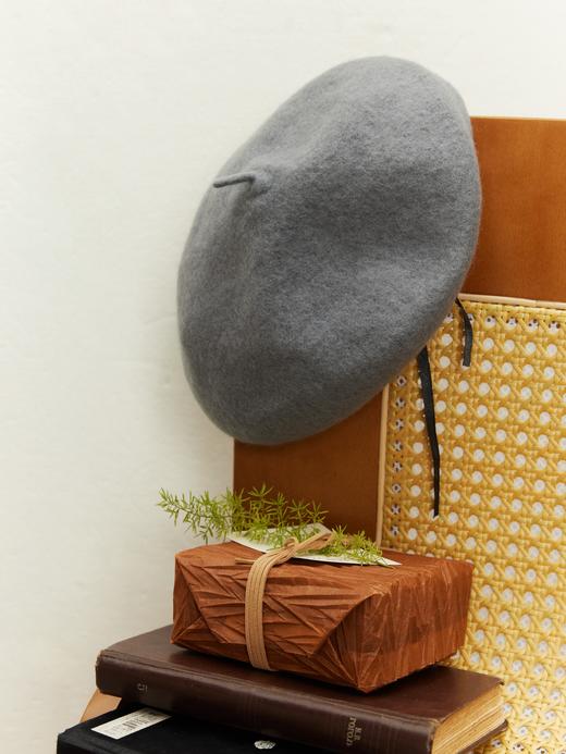 鹿鹿推荐·百搭含羊毛文艺秋冬时尚英伦风圆顶贝雷帽 商品图1