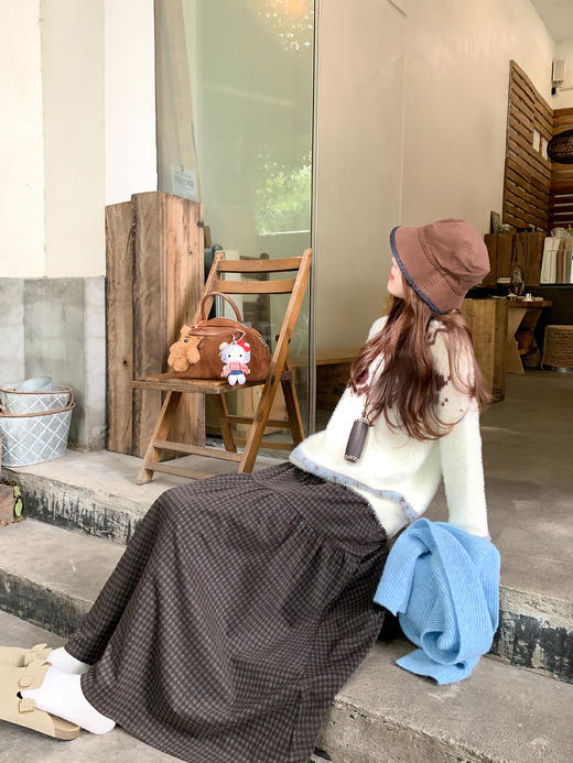 <曾小咸推荐> 现货秒杀！微信超特价！咖色格子半身裙 日常189.99 立减90 秒杀99.99！ 商品图11