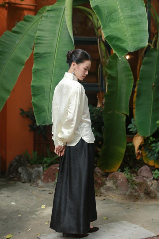 漫物记丝麻立领长袖衬衫MWJ-513 商品图1