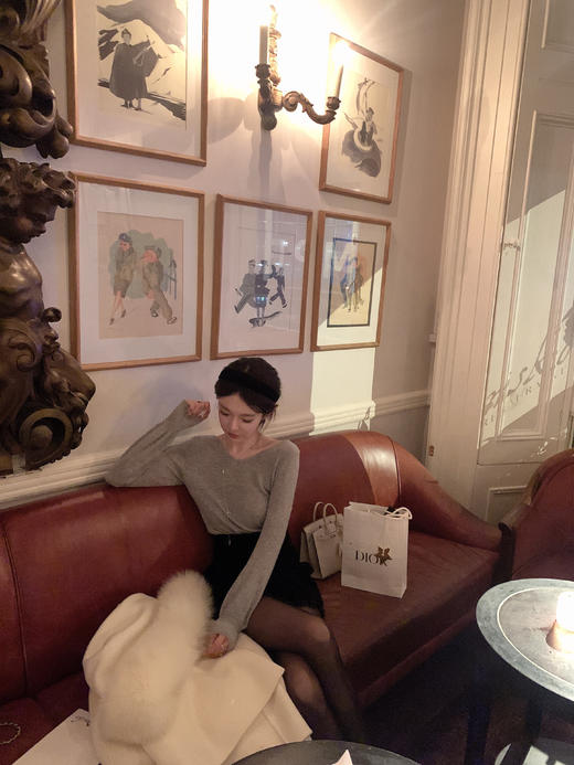 金蘑菇菇 恋爱博物馆 / 中古私服毛衣 后背小心机 约会小毛衣 商品图5