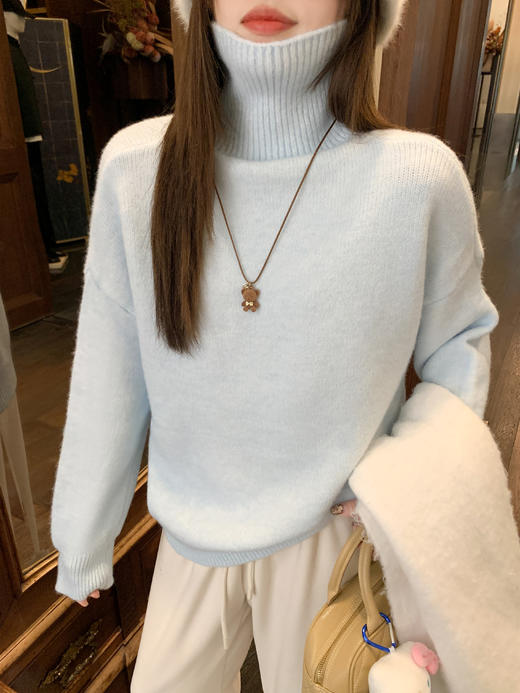 <曾小咸推荐> 现货秒杀！微信超特价！高领针织打底衫 日常129.99 立减50 秒杀79.99！ 商品图6