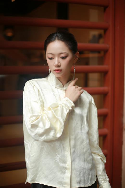 漫物记丝麻立领长袖衬衫MWJ-513 商品图5