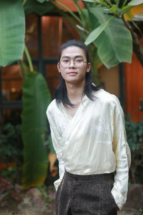 漫物记男女款丝麻系带长袖汉服MWJ-515