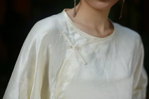 漫物记丝麻斜襟盘扣套头衫MWJ-514 商品图3