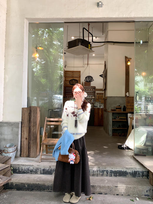 <曾小咸推荐> 现货秒杀！微信超特价！咖色格子半身裙 日常189.99 立减90 秒杀99.99！ 商品图10