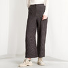 Famecoco范可儿文艺坑条亚麻棉宽松显瘦高腰阔腿裤女休闲裤子春季F195GA034 商品缩略图3
