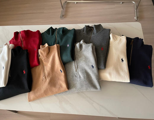 𝐑𝐋情侣款半拉链立领针织卫衣1115 商品图0