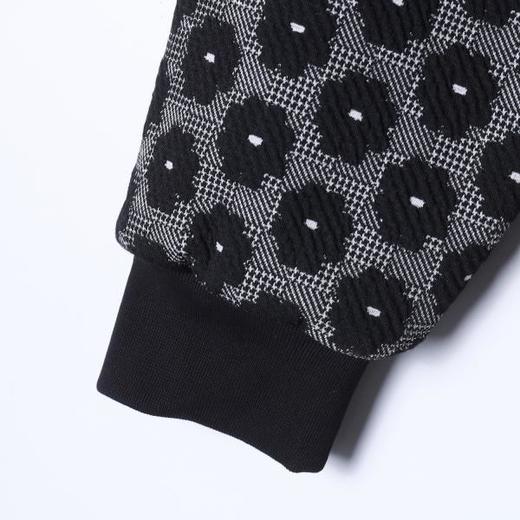 WT308SDSA男士秋冬新款痞帅男装潮牌撞色满印花朵拉链立领连帽卫衣百搭 商品图4