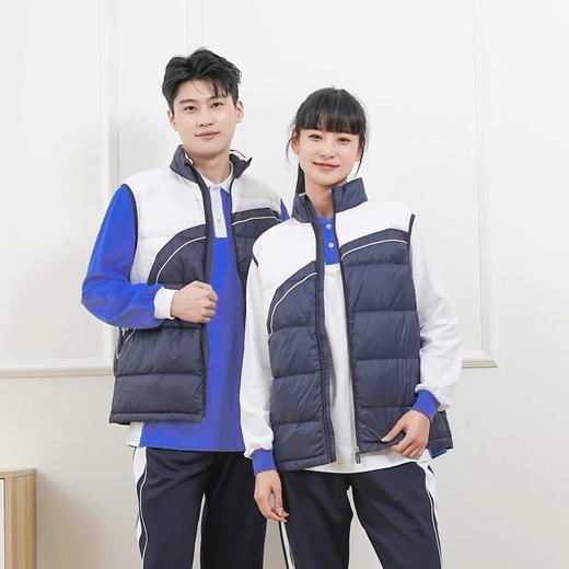 创童特版深圳校服中学生羽绒马甲棉马甲轻盈90白鸭绒秋冬装男女三防面料 商品图2