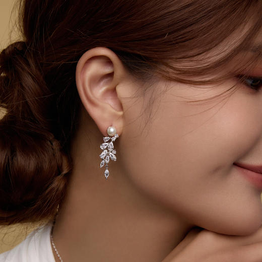 Manreya玛芮雅“星河流苏”淡水珍珠耳饰|铜镀金，淡水珍珠 商品图2