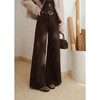 鹿向南「纵享丝滑」咖色微喇牛仔裤秋冬新款时尚百搭显瘦休闲裤女 商品缩略图3