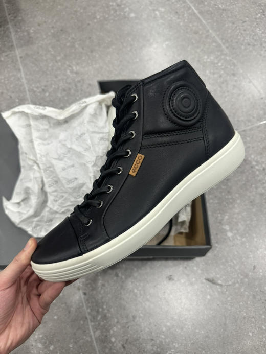 正品 ecco爱步 柔酷 7号系列 休闲 时尚板鞋 黑色 全新原盒 尺码42号0529 商品图0