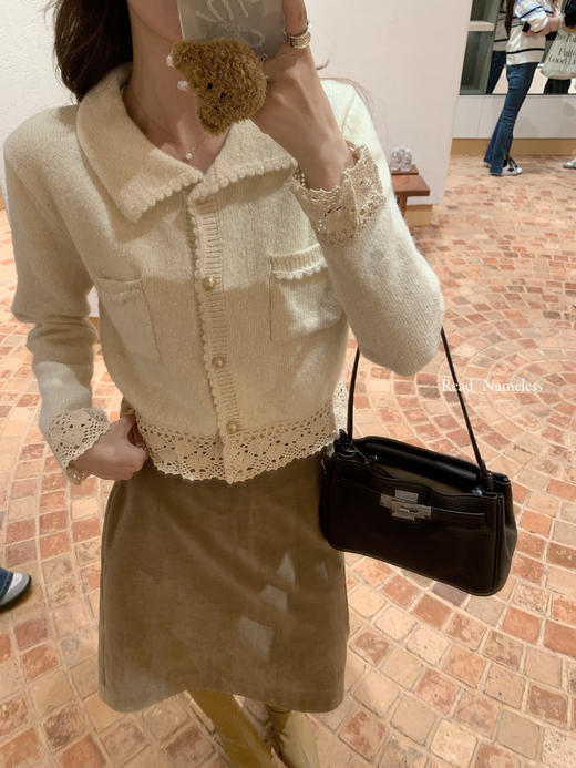 Read Nameless /钩花娃娃领羊毛上衣+獭兔毛米色皮草披肩 2025/12/8 商品图0