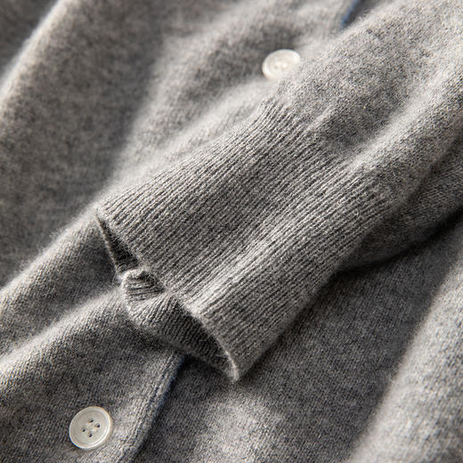 100%Baby小山羊绒~POLO领拼色字母羊绒开衫外套BABY25062 商品图3