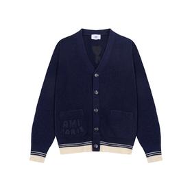 中性款羊毛针织开衫毛衣la