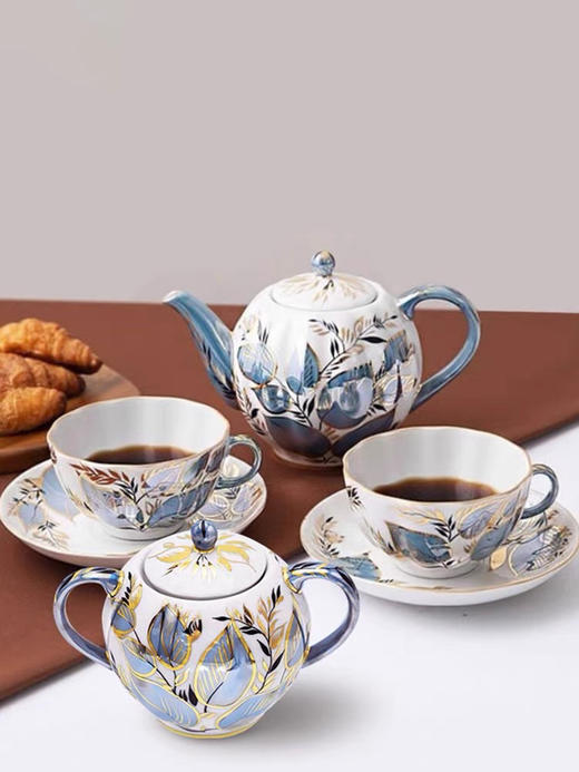 俄皇LOMONOSOV月光系列高档精致咖啡杯子高颜值陶瓷下午茶具套装 商品图0