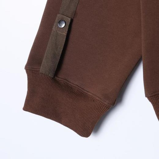 WY1475SDSA秋冬新款痞帅男装时尚简约织带纯色金属设计圆领卫衣百搭时尚 商品图4