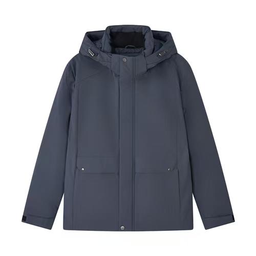 佐丹奴男装25年新款鸭绒斜纹布连帽羽绒外套01075615 商品图2