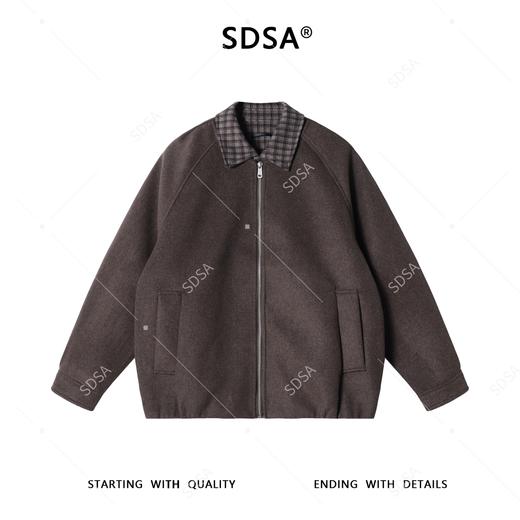 26126SDSA秋冬新款痞帅男装老钱风复古格子翻领假两件羽绒服外套百搭 商品图1