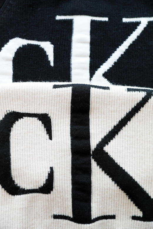 氛围感字母提花毛衣，慵懒宽松设计。印花圆领套头针织衫C120766 商品图13