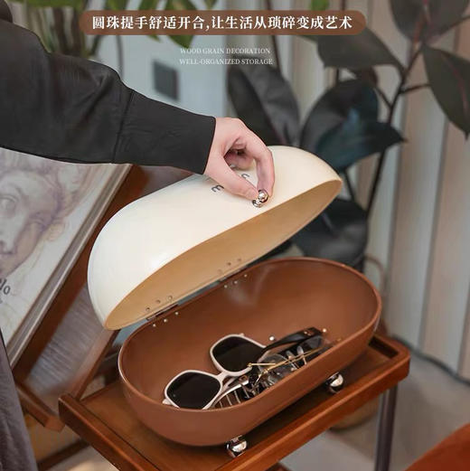 麦桶桶桌面收纳盒子防尘玄关小杂物客厅高档收纳箱 商品图1