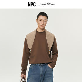 潮牌碳素磨毛领口印花半高领长袖T恤舒温保暖多色可选NP5BTL13