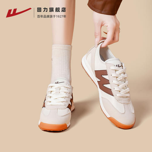 回力复古德训鞋女2025年新款秋季爆款休闲百搭小白鞋运动平底板鞋 商品图1