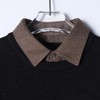 9515SDSA男士秋冬新款痞帅男装老钱风撞色翻领假两件毛衣百搭商务上衣 商品缩略图2