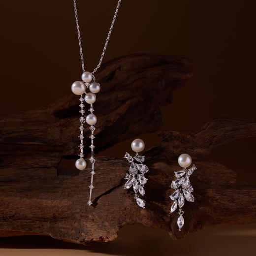 Manreya玛芮雅“珠坠瀑布”淡水珍珠项链|淡水珍珠，铜镀金 商品图2