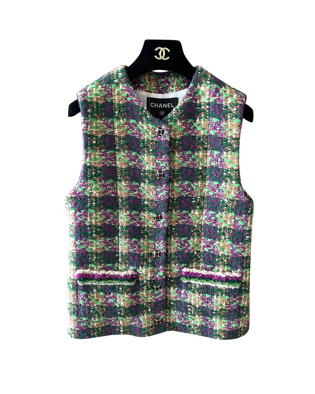 女款格子马甲外套lv025