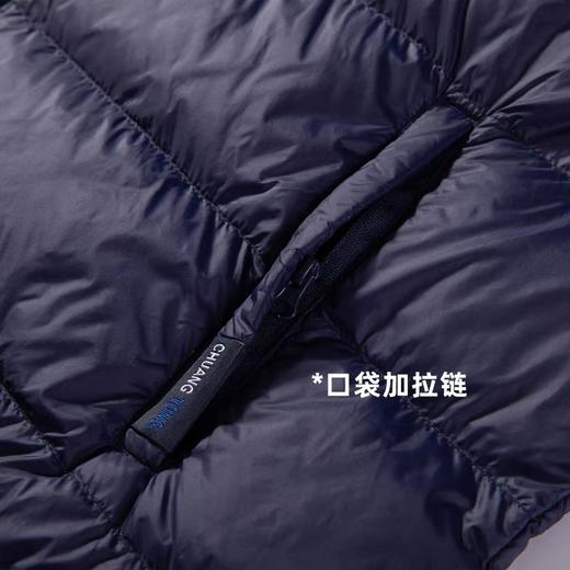 创童深圳校服中学生长袖羽绒服轻薄外套90白鸭绒连帽Teflon三防面料男女同款 商品图4