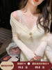 张心子【奶油德林】V领显瘦弹力毛针织衫上衣 U2512015 商品缩略图0