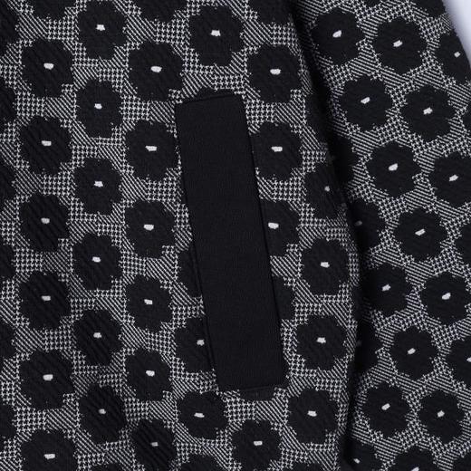 WT308SDSA男士秋冬新款痞帅男装潮牌撞色满印花朵拉链立领连帽卫衣百搭 商品图3