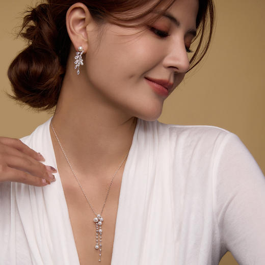 Manreya玛芮雅“星河流苏”淡水珍珠耳饰|铜镀金，淡水珍珠 商品图4