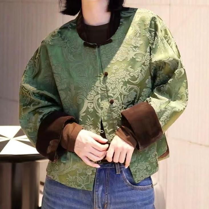 Famecoco范可儿秋冬款新中式短款上衣外套FAD6AB213