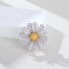 轻奢锆石雏菊太阳花胸针，简单大方奢华领口装饰别针LY-K-010 商品缩略图1