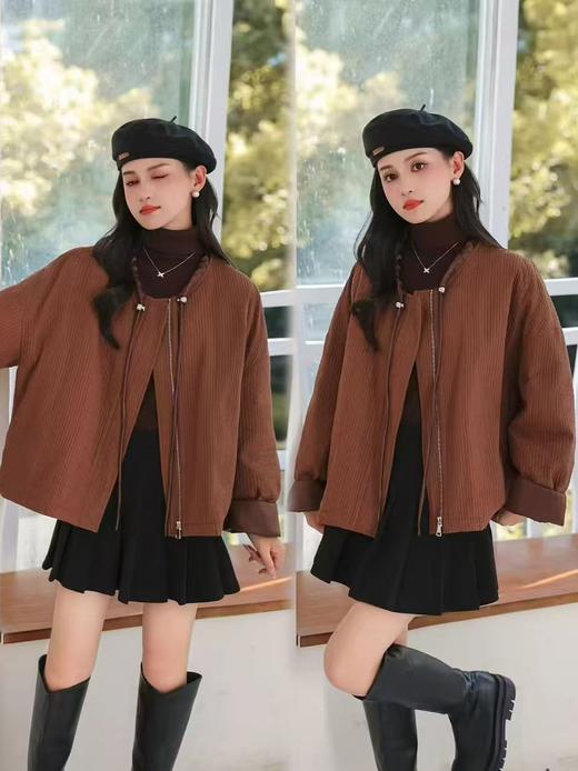 白鹅绒！绒子含量90%！肌理纹爆款百搭精致抽绳领口白鹅绒羽绒服-喜出 商品图4