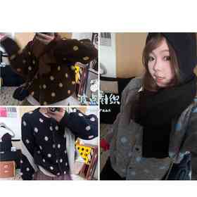 25AW上新 软软同款【彩色波点】韩系慵懒风设计感撞色波点针织上衣