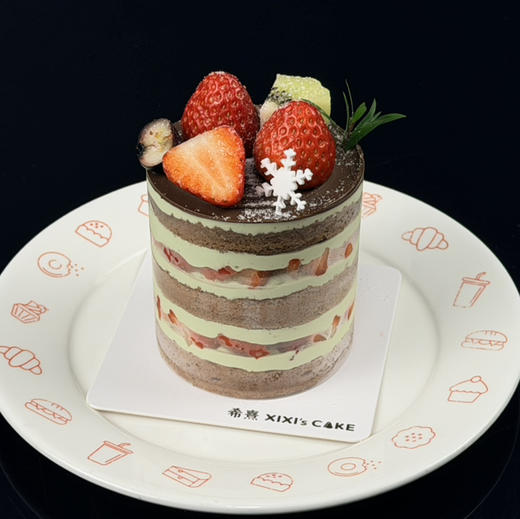 开心果巧克力草莓蛋糕（10点半后陆续出） 商品图0