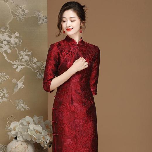 中国风复古提花日常改良旗袍连衣裙OY24350 商品图0