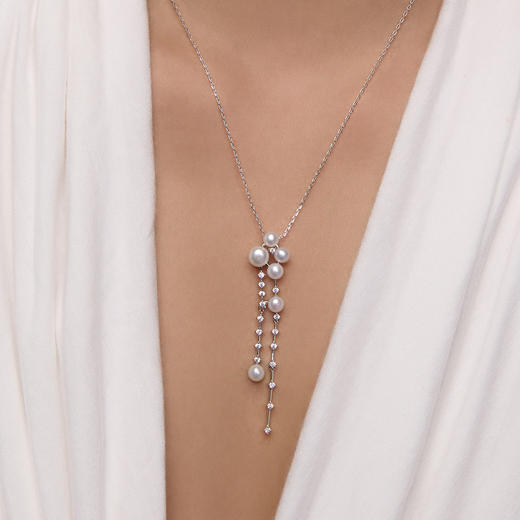 Manreya玛芮雅“珠坠瀑布”淡水珍珠项链|淡水珍珠，铜镀金 商品图3