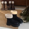尺码偏小拍大一码！SOSOTATA 冬季加绒厚底马丁靴 软fufu绒感内里触感柔软，7CM鞋跟小个子显腿长 商品缩略图6