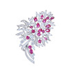 高端轻奢红刚玉锆石紫荆花胸针，奢华大气珠宝款西装外套配饰胸花LY-M-350 商品缩略图3