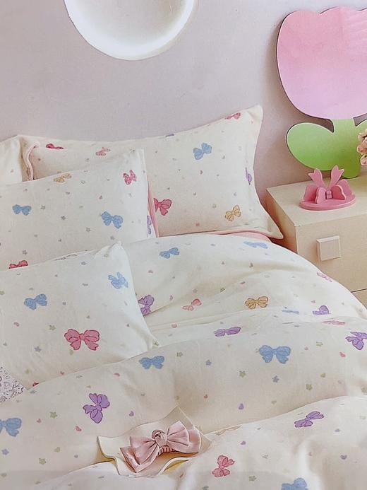 松植屋加大牛奶绒四件套220*240冬季加厚床单被套恒温四件套(植入1%抗静电丝）抗静电不掉毛 商品图1