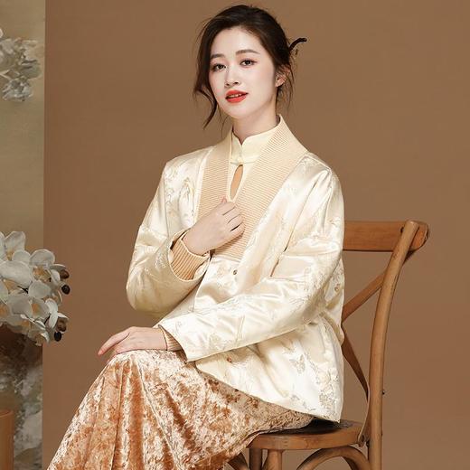 新中式羽绒服中国风织锦缎提花气质百搭款OY24385 商品图1